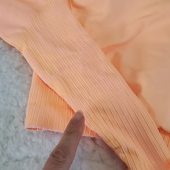 41. *view pics* Free People Good Karma Hi-Neck Layer Top Morning Sun - Picture 3 of 17